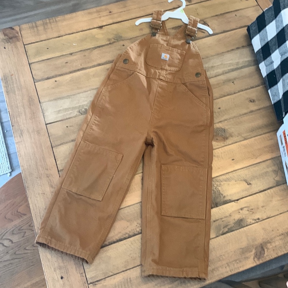 Fleece lined toddler carhartt bibs size 3T